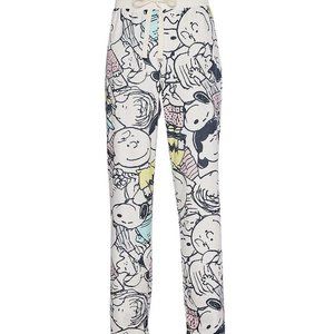 peanuts snoopy charlie brown sueded fleece pajama pants